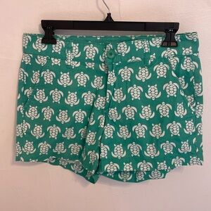 Tori Richard Aqua and White Turtle Preppy Shorts (2)